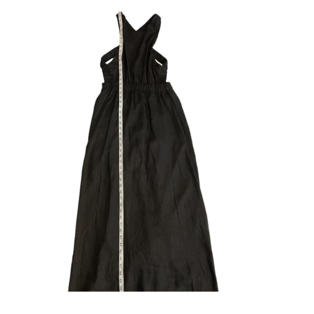 NWT BLACK LINEN MAXI DRESS FOREVER 21 SZ MED - Picture 7 of 15
